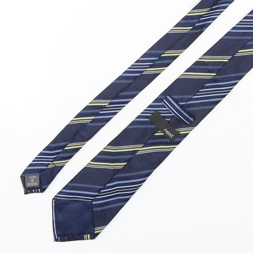 NEXT Mens Multicoloured Striped Silk Pointed Tie One Size