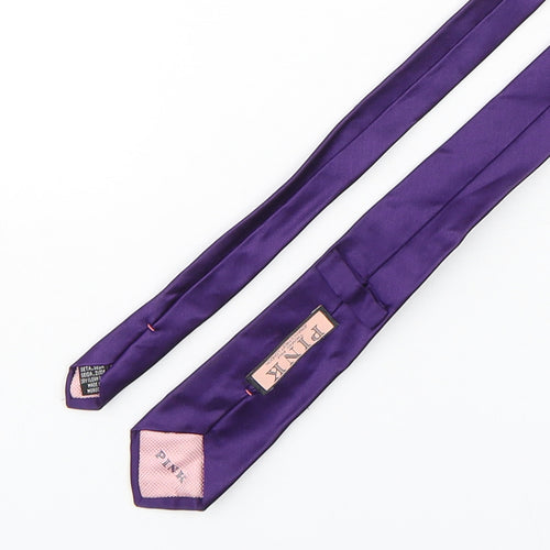 Pink  Mens Purple  Silk Pointed Tie One Size