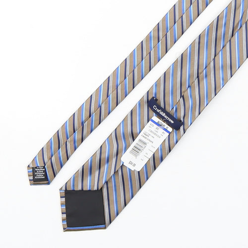 Croft & Barrow Mens Multicoloured Striped Polyester Pointed Tie One Size