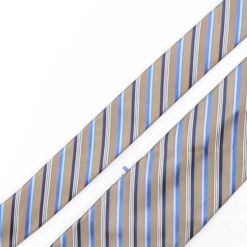 Croft & Barrow Mens Multicoloured Striped Polyester Pointed Tie One Size