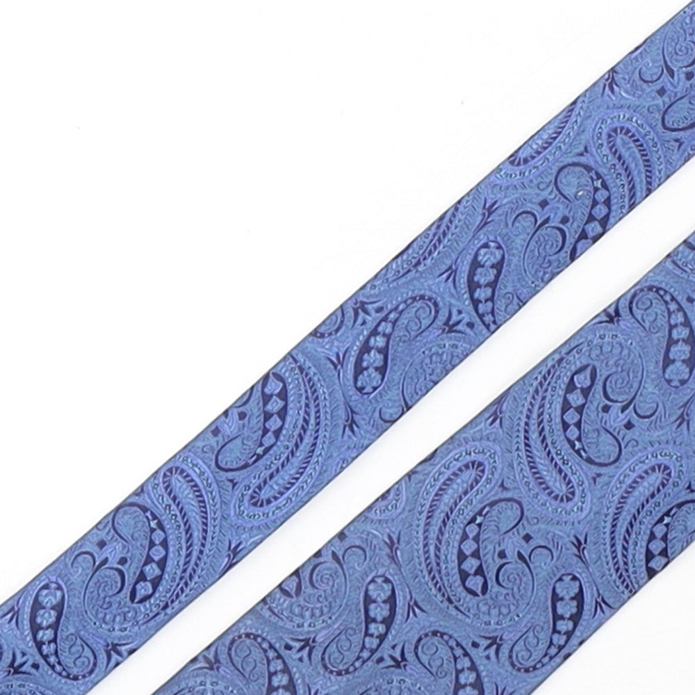 Jeff Banks  Mens Blue Paisley Silk Pointed Tie One Size