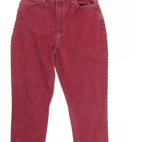 Nasty Gal Womens Purple  Cotton Tapered Jeans Size 6 L25 in Regular Button