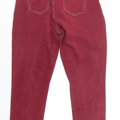 Nasty Gal Womens Purple  Cotton Tapered Jeans Size 6 L25 in Regular Button
