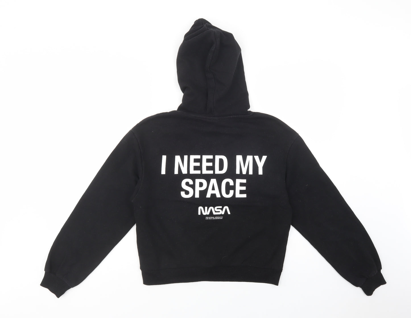 H&M Womens Black  Cotton Pullover Hoodie Size S  Pullover - NASA