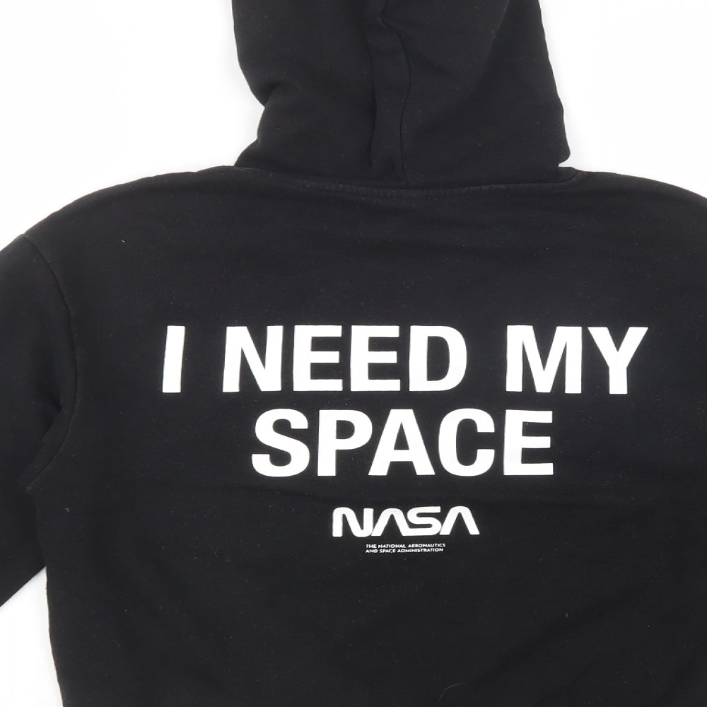 H&M Womens Black  Cotton Pullover Hoodie Size S  Pullover - NASA