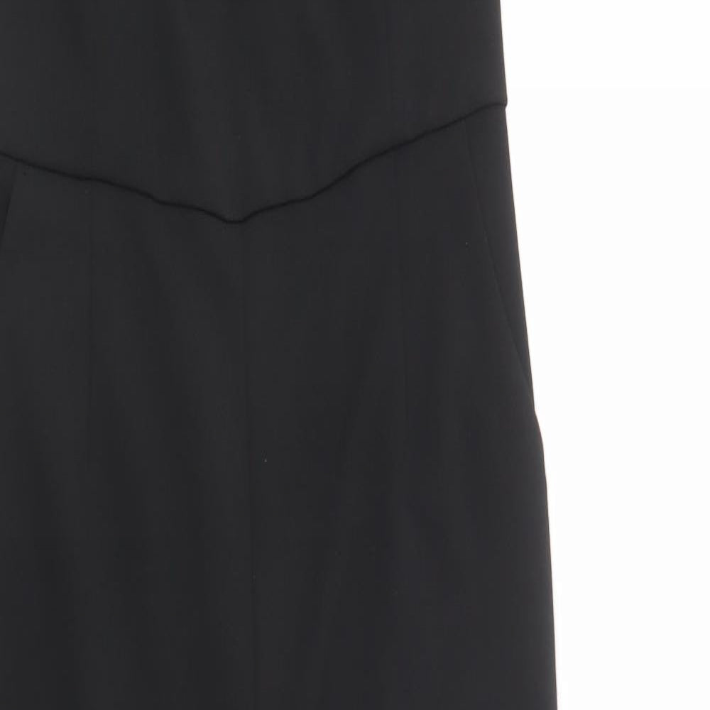 New Look Womens Black  Polyester Jumpsuit One-Piece Size 12 L30 in Zip