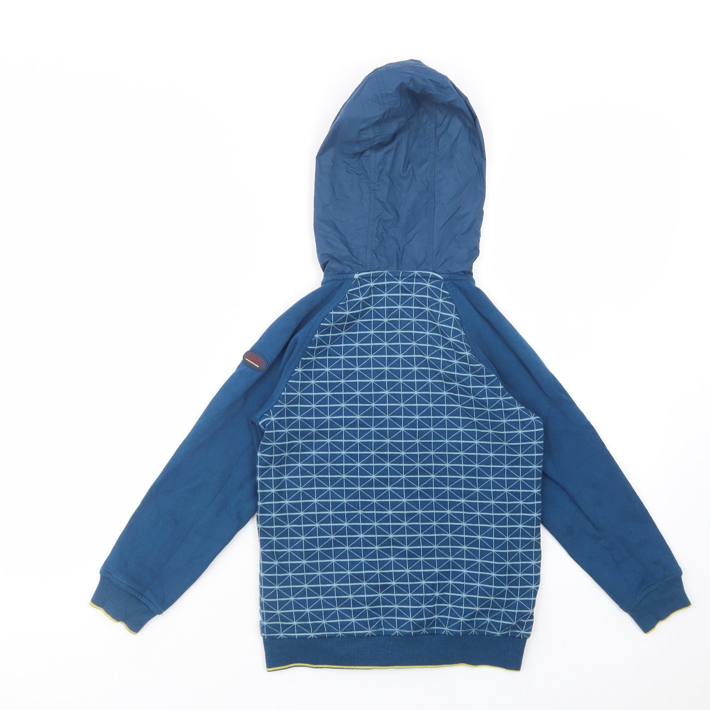 Ted Baker Boys Blue Geometric Cotton Full Zip Hoodie Size 7-8 Years  Zip