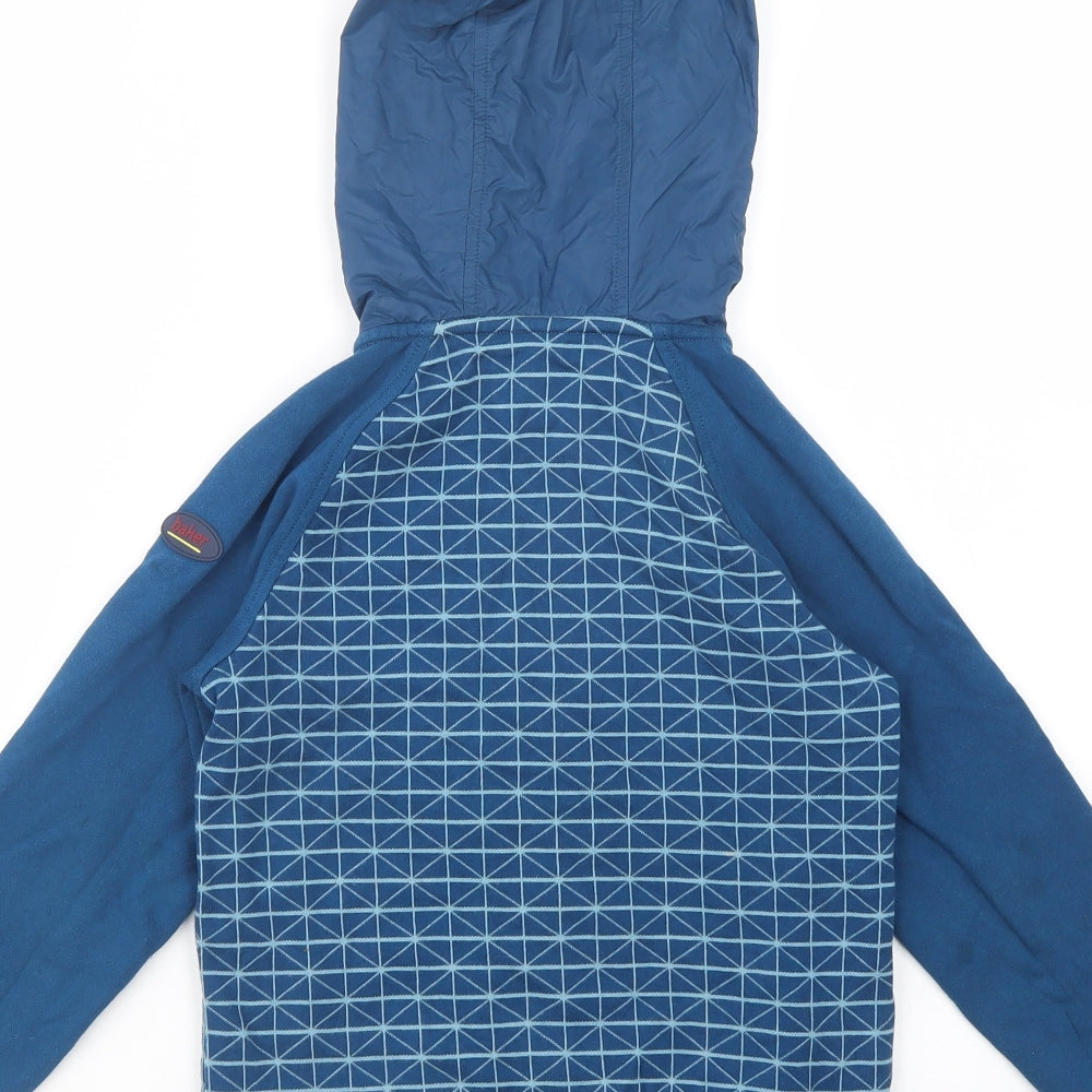 Ted Baker Boys Blue Geometric Cotton Full Zip Hoodie Size 7-8 Years  Zip