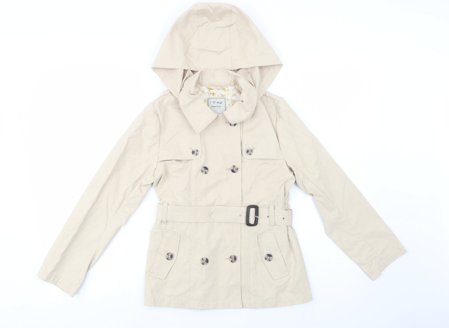 NEXT Girls Beige   Trench Coat Coat Size 10 Years  Button