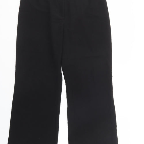 Intown Womens Black  Polyester Dress Pants Trousers Size 14 L31 in Regular Button