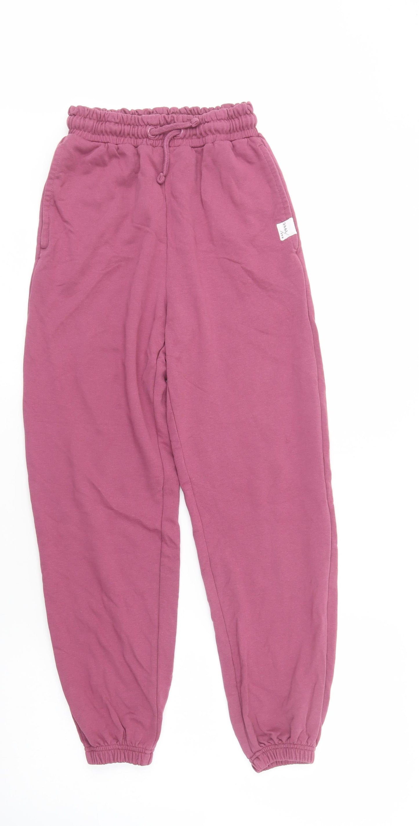 George Girls Purple  Cotton Jogger Trousers Size 12-13 Years  Regular Drawstring