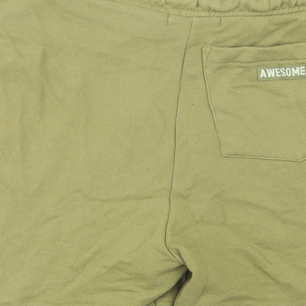 Leigh Tucker Womens Green  Cotton Sweat Shorts Size XS L5 in Regular