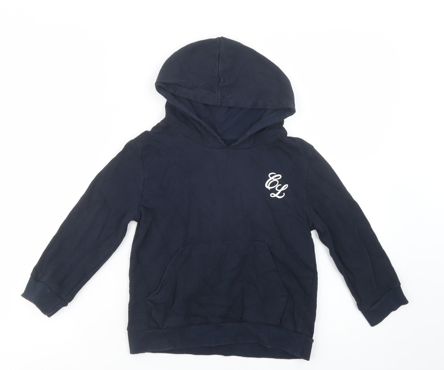 Closure Girls Blue  Cotton Pullover Hoodie Size 7-8 Years  Pullover