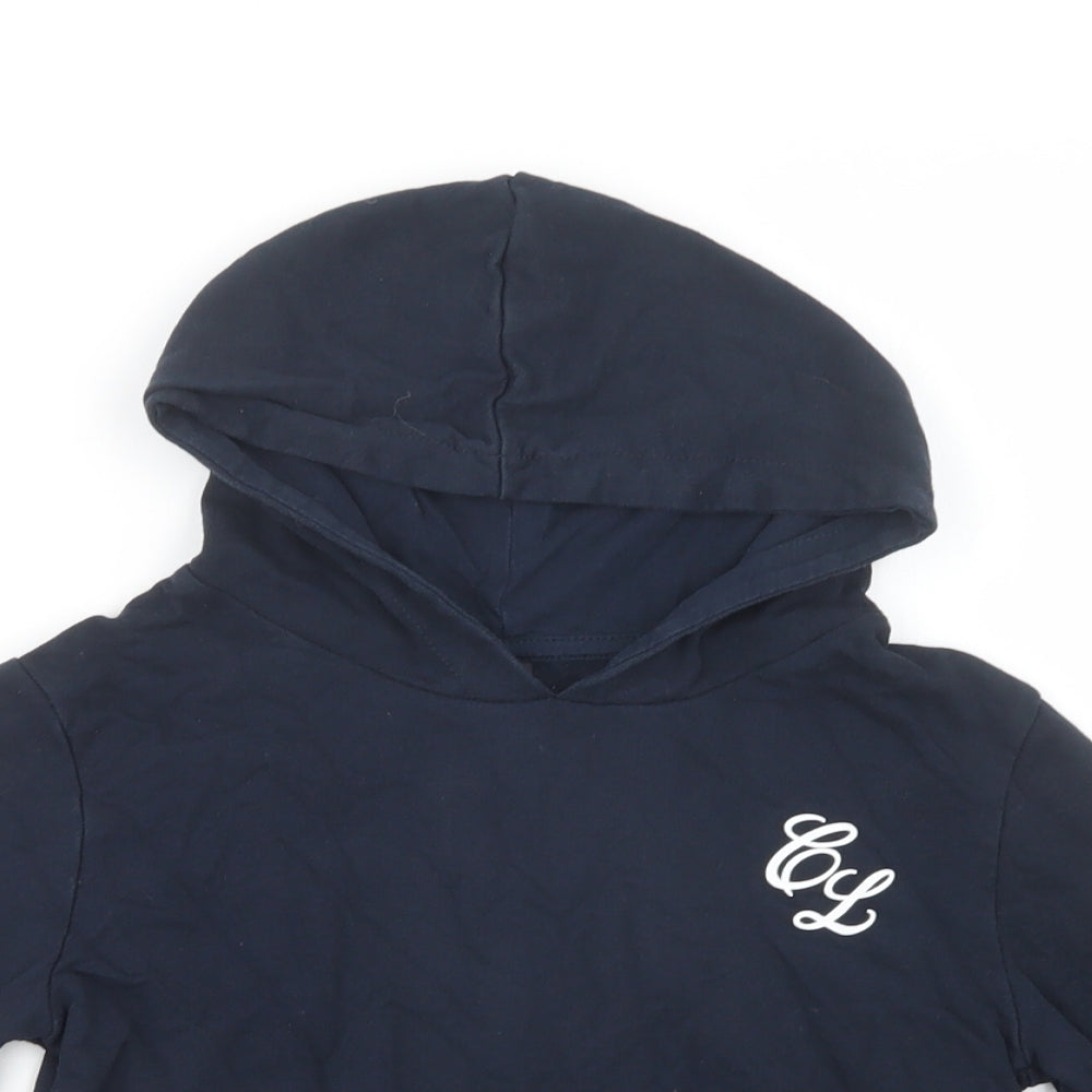 Closure Girls Blue  Cotton Pullover Hoodie Size 7-8 Years  Pullover