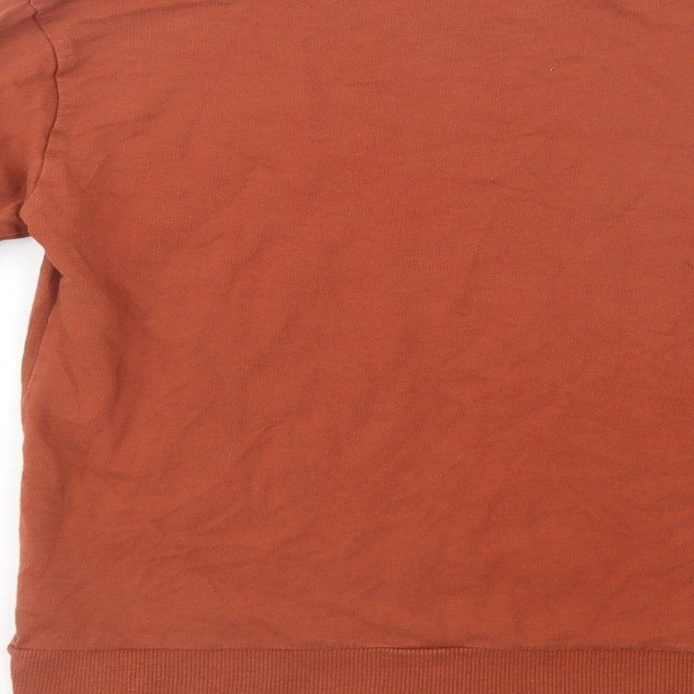 H&M Womens Brown  Cotton Pullover Sweatshirt Size XS  Pullover - Lucky Heart