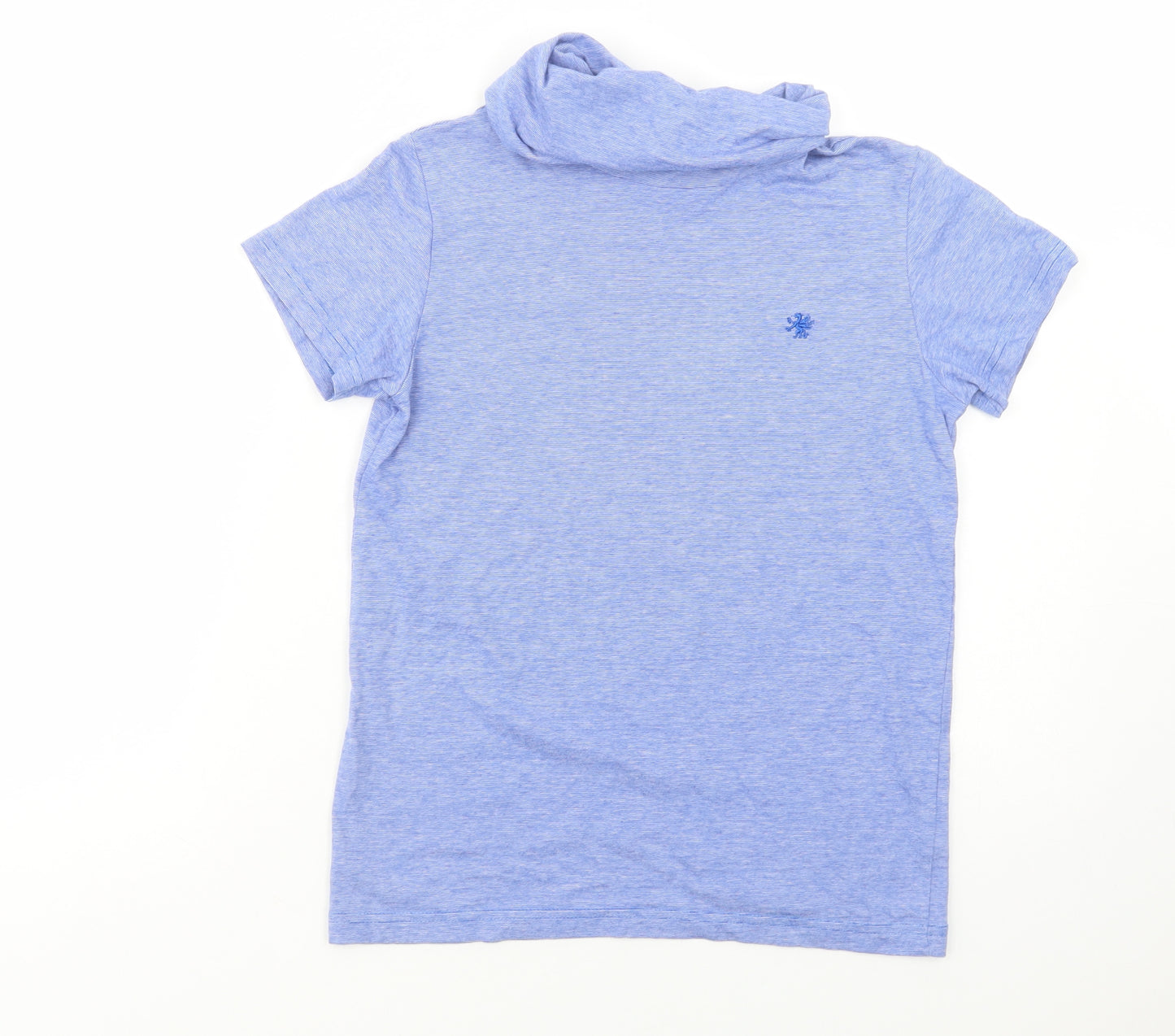 NEXT Girls Blue  Cotton Basic T-Shirt Size 11 Years Roll Neck Pullover
