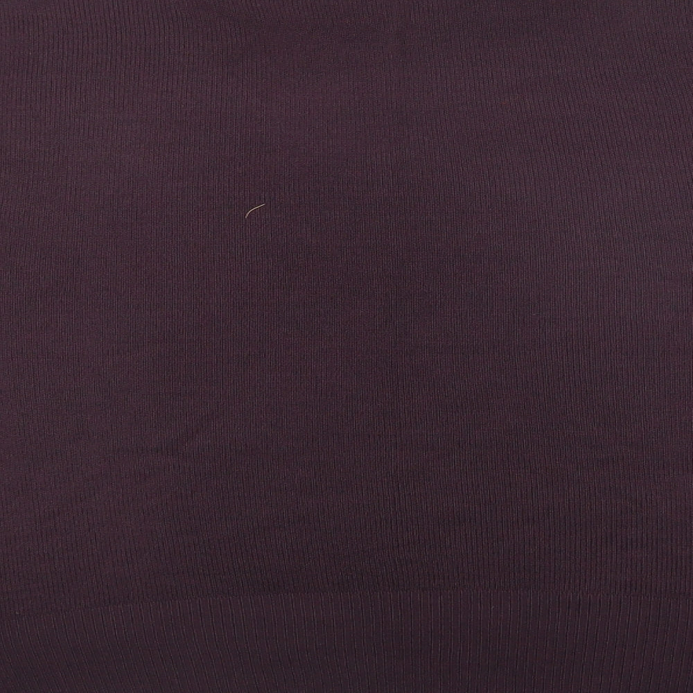 Papaya Womens Purple Mock Neck  Acrylic Pullover Jumper Size 14