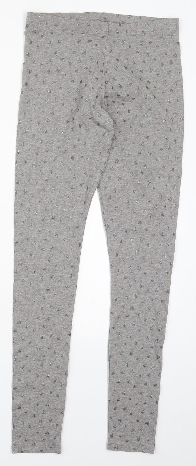 F&F Girls Grey  Cotton Carrot Trousers Size 13-14 Years  Regular  - Hearts and Stars