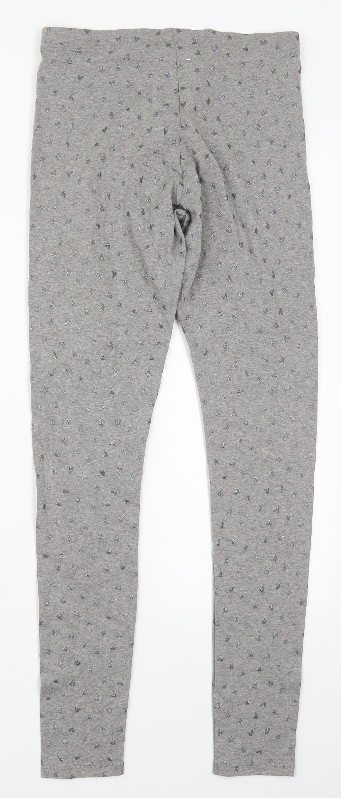 F&F Girls Grey  Cotton Carrot Trousers Size 13-14 Years  Regular  - Hearts and Stars
