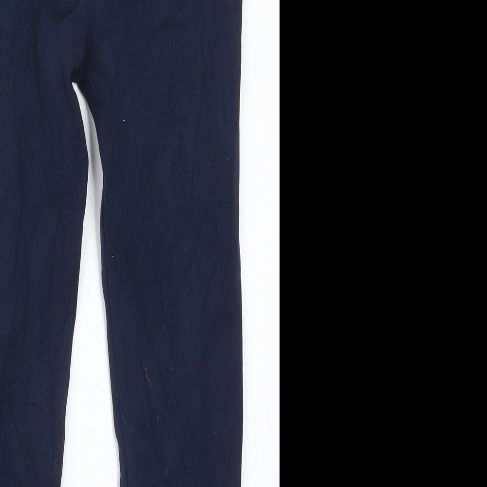 NEXT Girls Blue  Cotton Carrot Trousers Size 10 Years  Regular