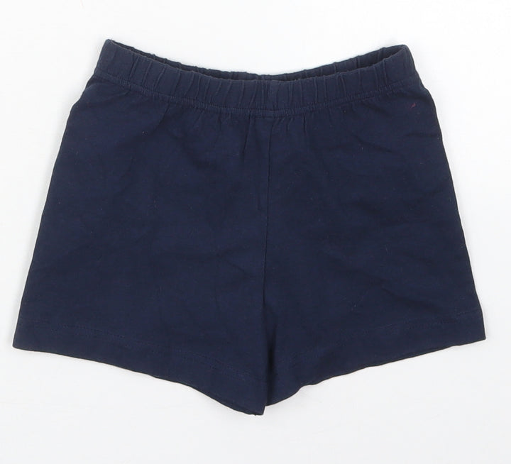 Young Dimensions Boys Blue Cotton Sweat Shorts Size 9-10 Years Regular