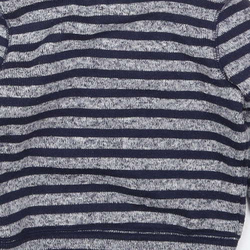 Gap Boys Blue Striped Polyester Pullover Sweatshirt Size 2 Years  Zip