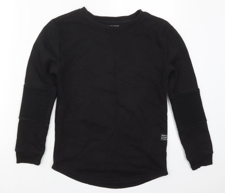 Primark Boys Black  Cotton Pullover Sweatshirt Size 10-11 Years  Pullover