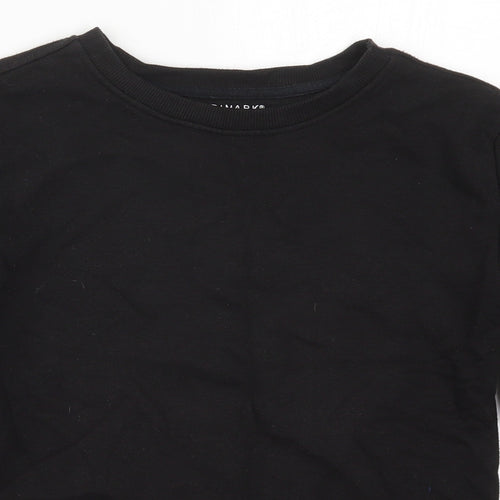 Primark Boys Black  Cotton Pullover Sweatshirt Size 10-11 Years  Pullover