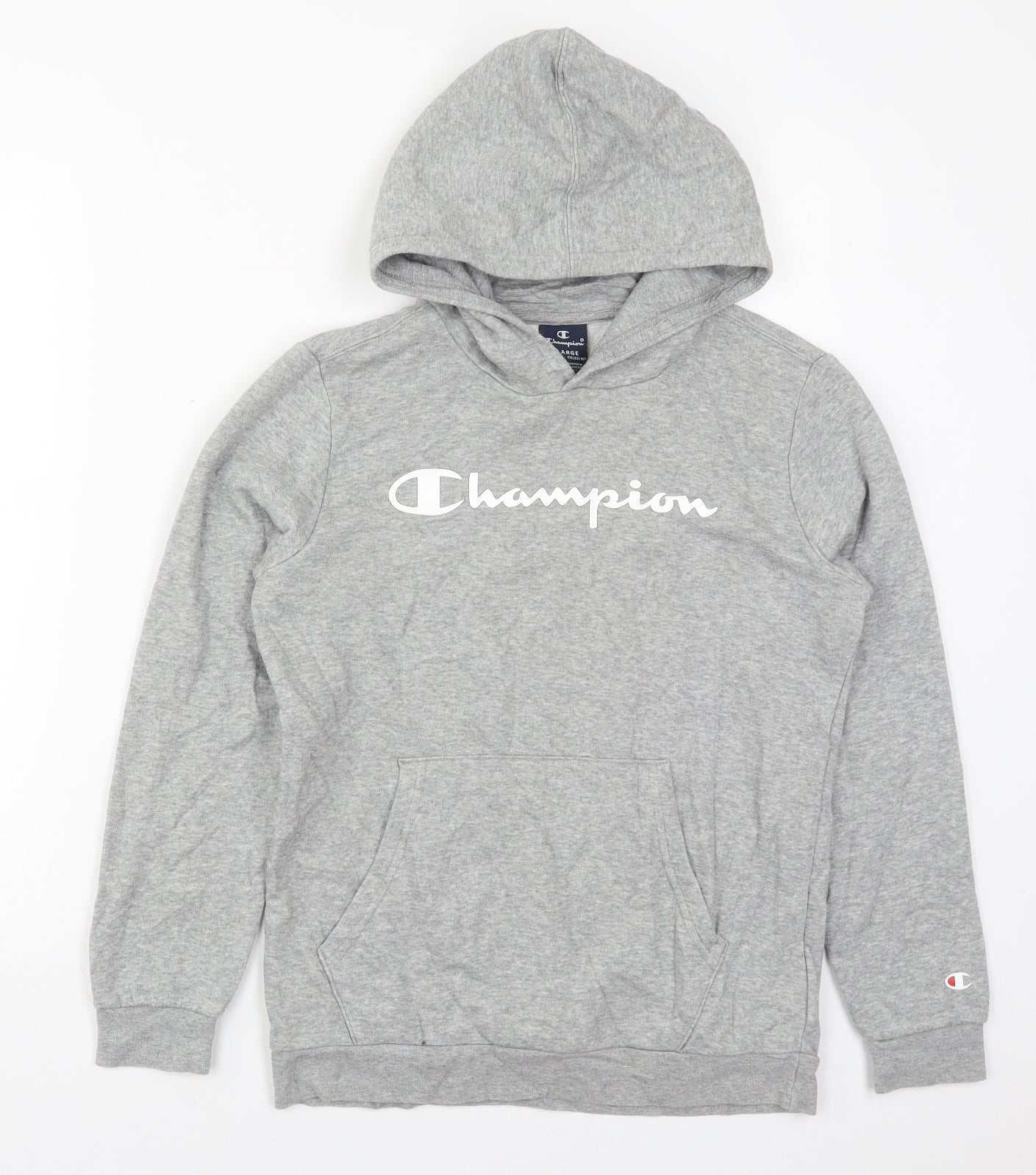 Champion Boys Grey  Cotton Pullover Hoodie Size 13-14 Years  Pullover