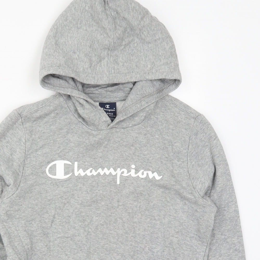 Champion Boys Grey  Cotton Pullover Hoodie Size 13-14 Years  Pullover