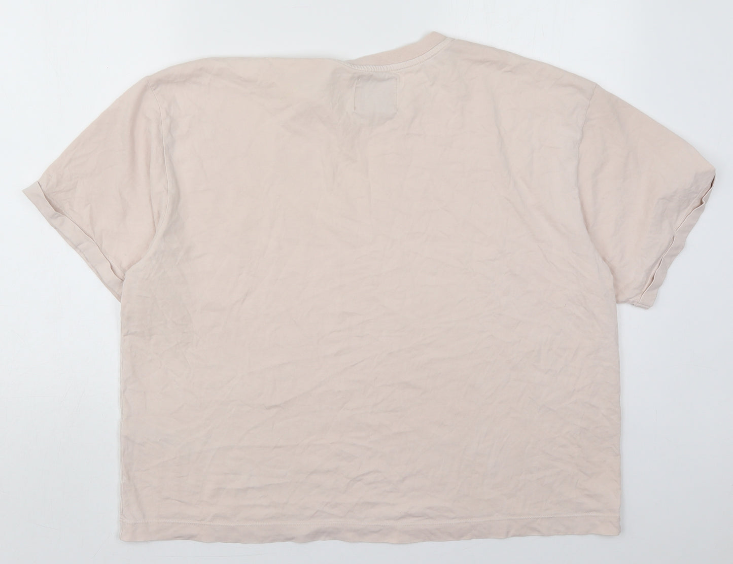 Primark Womens Pink  Cotton Basic T-Shirt Size 12 Crew Neck - Earthcolors by Archroma