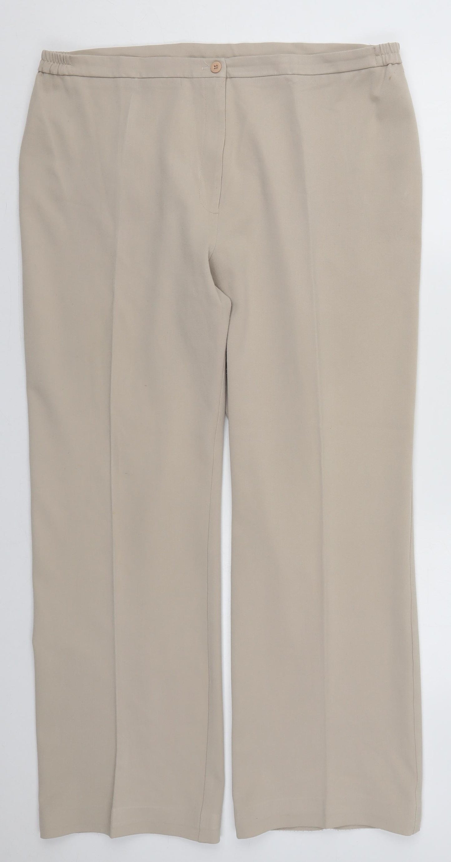 Gerard Womens Beige  Polyester Trousers  Size 16 L28 in Regular Button