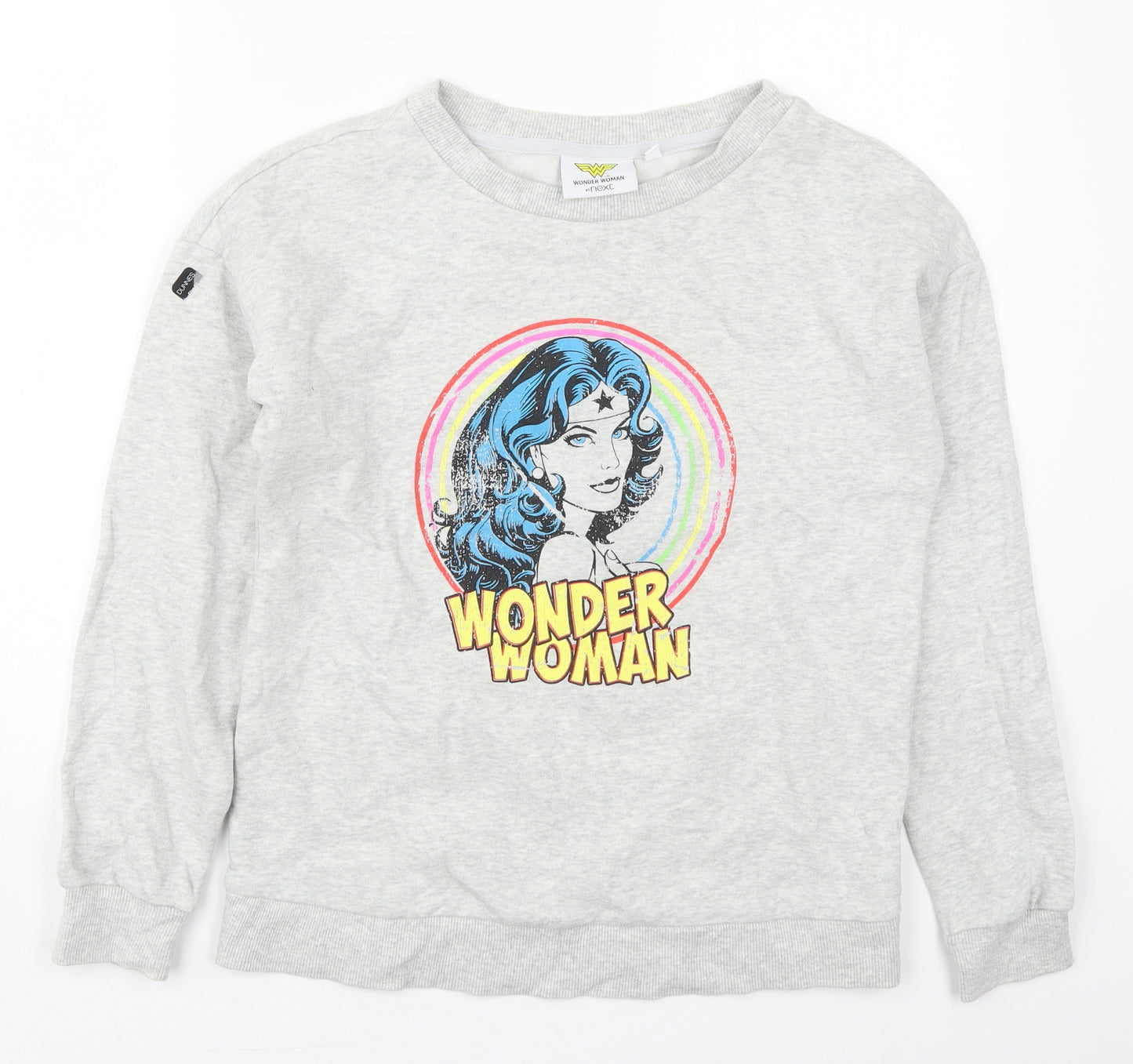 NEXT Mens Grey  Cotton Pullover Sweatshirt Size S   - Wonder Woman