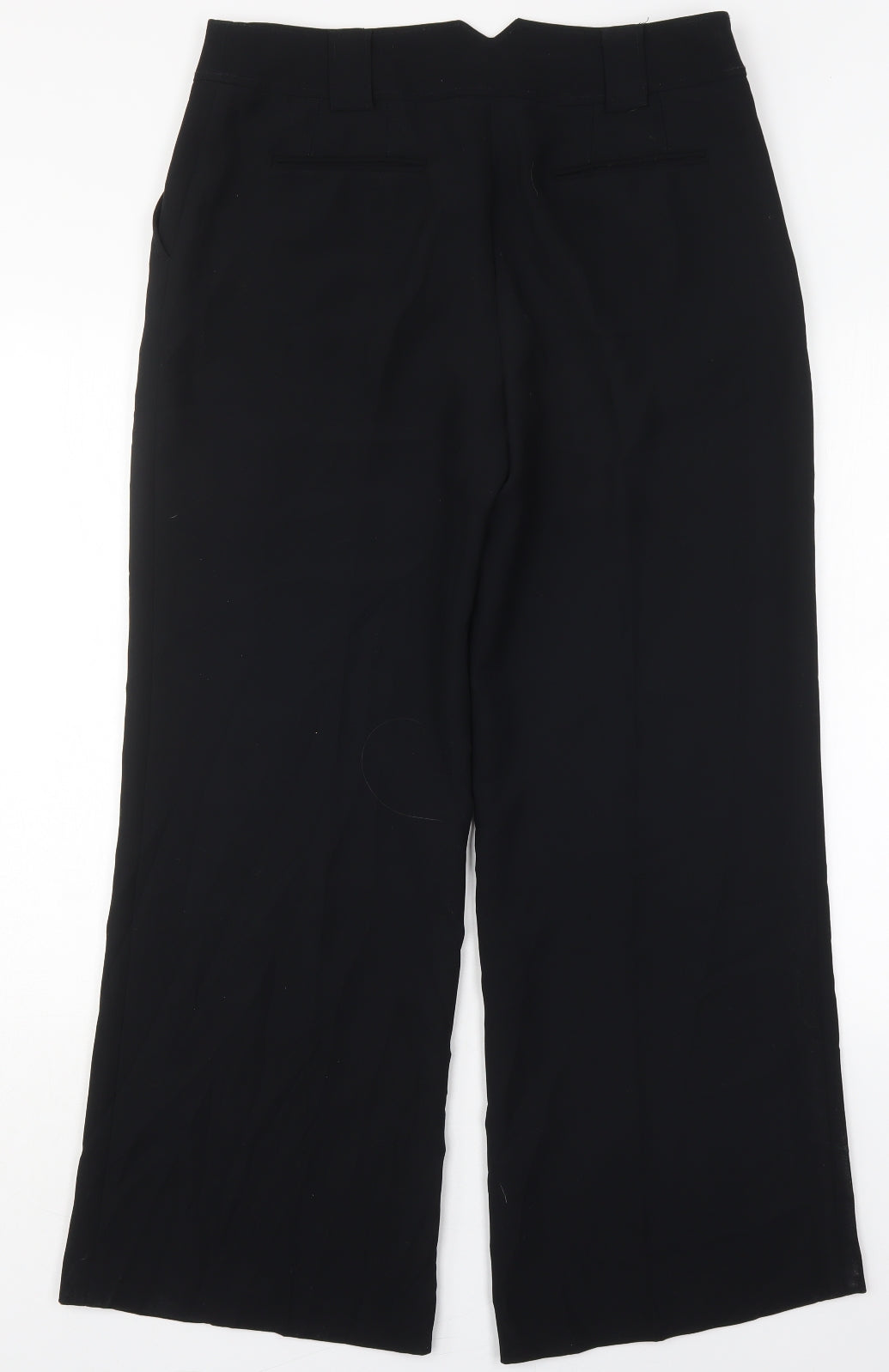 NEXT Womens Black  Polyester Trousers  Size 14 L30 in Regular Hook & Eye