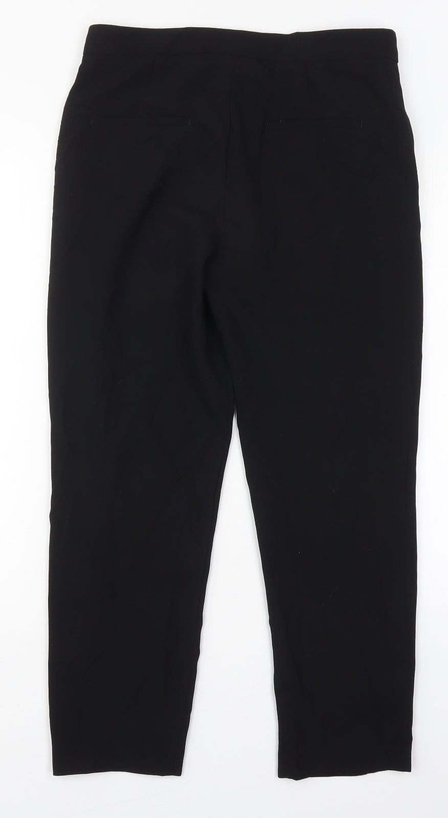 Zara Womens Black  Polyester Trousers  Size M L25 in Regular Hook & Eye