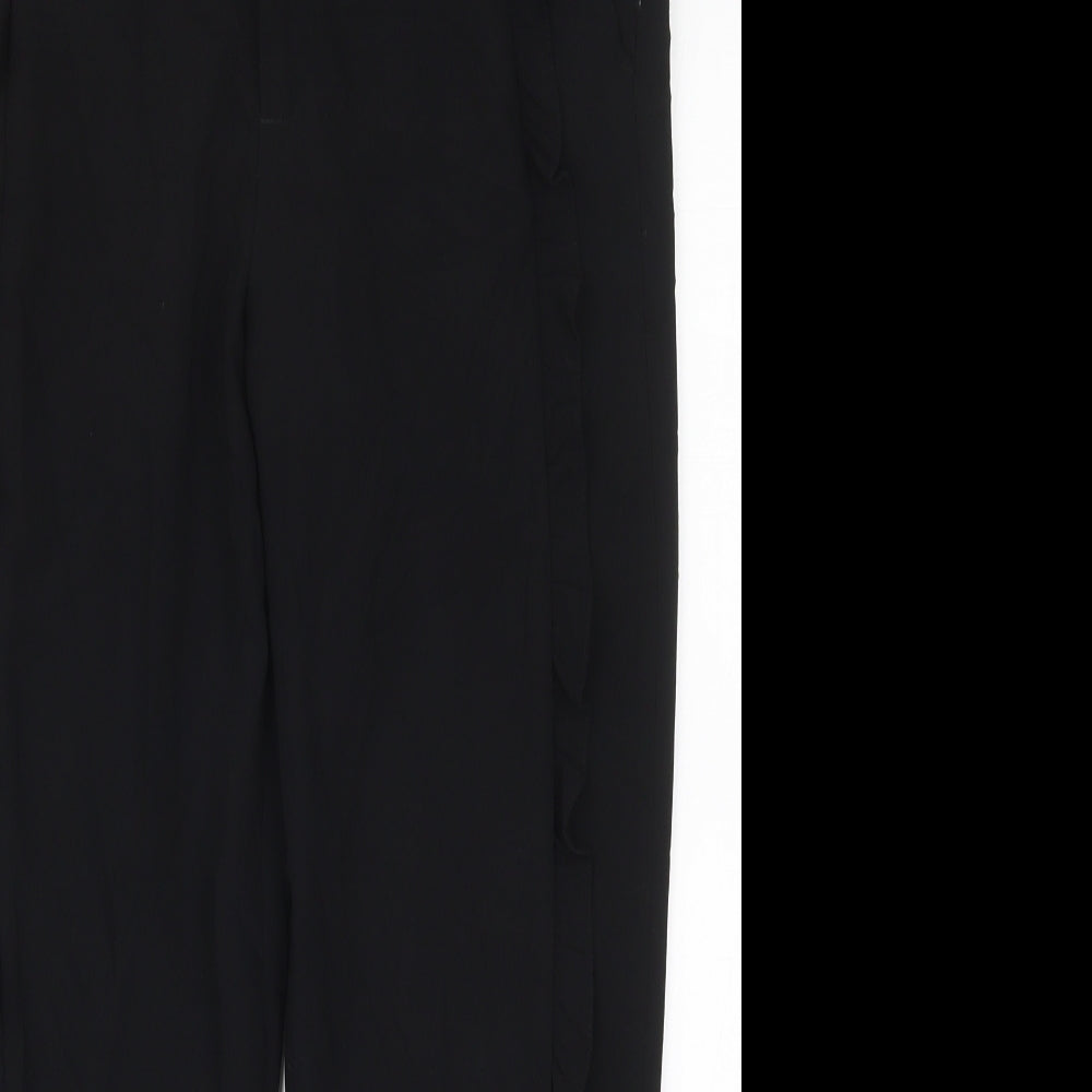 Zara Womens Black  Polyester Trousers  Size M L25 in Regular Hook & Eye