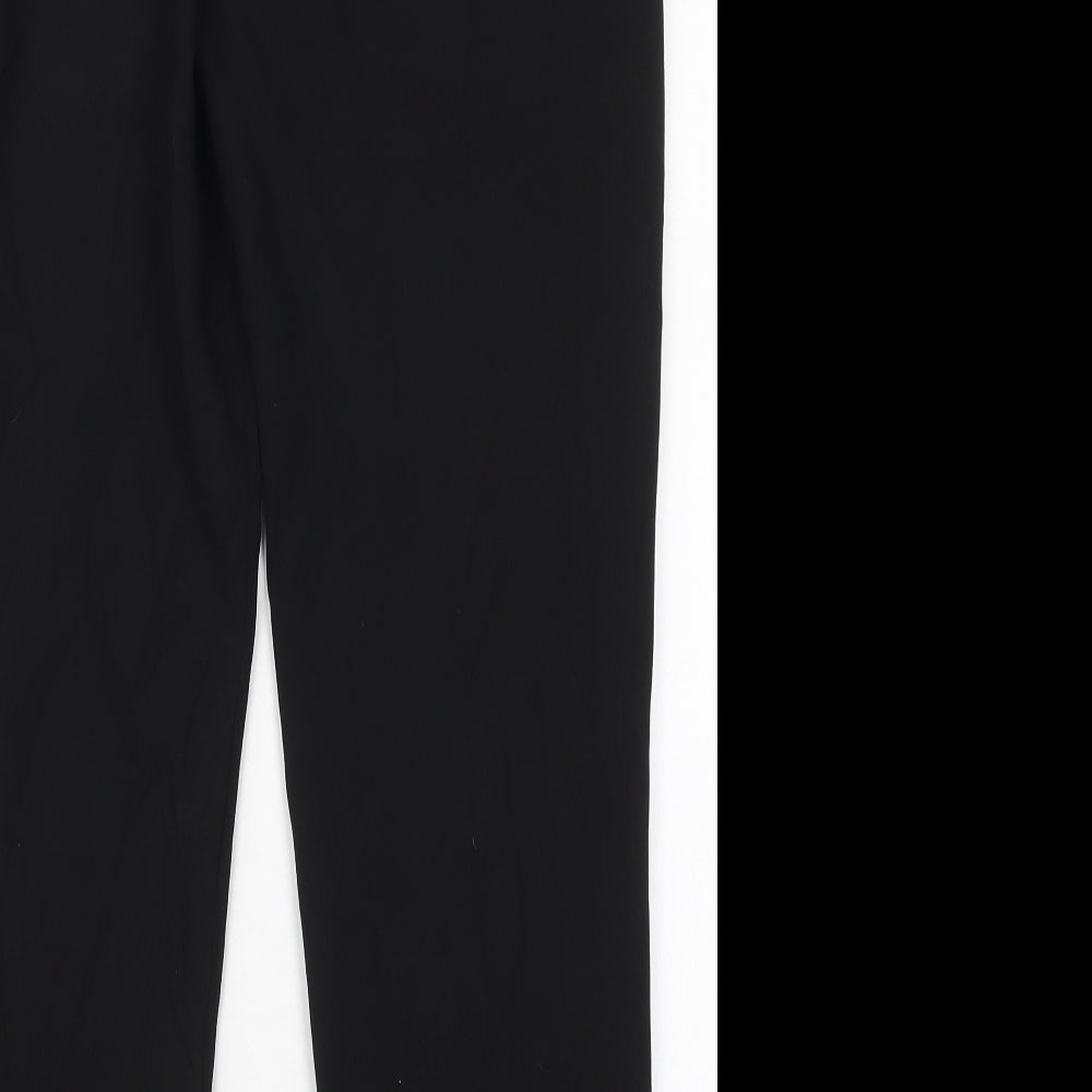 Zara Womens Black  Polyester Trousers  Size M L25 in Regular Hook & Eye