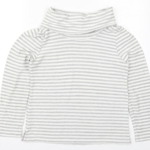 DASH Womens Grey Roll Neck  Polyester Pullover Jumper Size 12