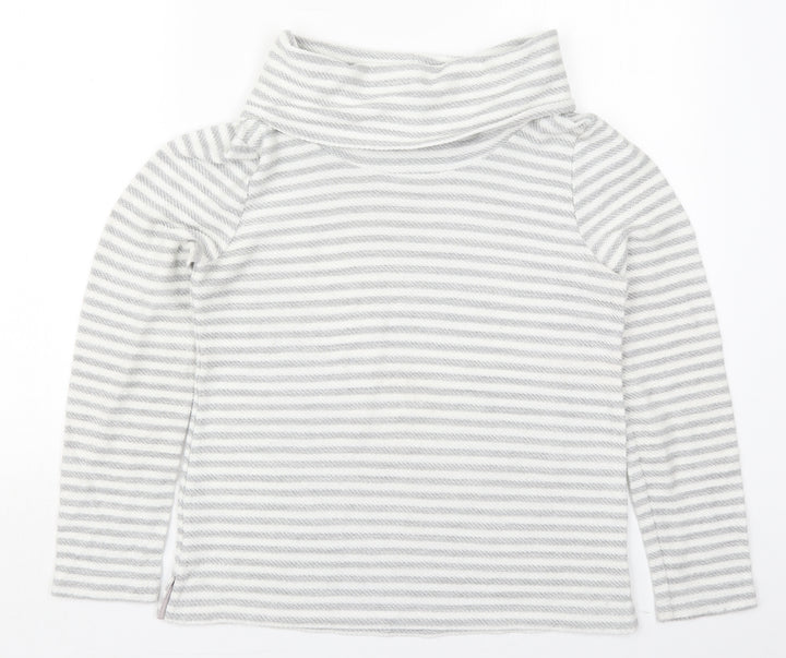 DASH Womens Grey Roll Neck Polyester Pullover Jumper Size 12