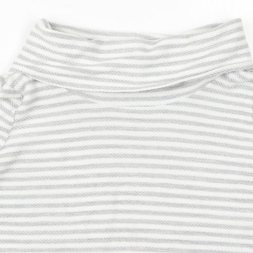 DASH Womens Grey Roll Neck  Polyester Pullover Jumper Size 12