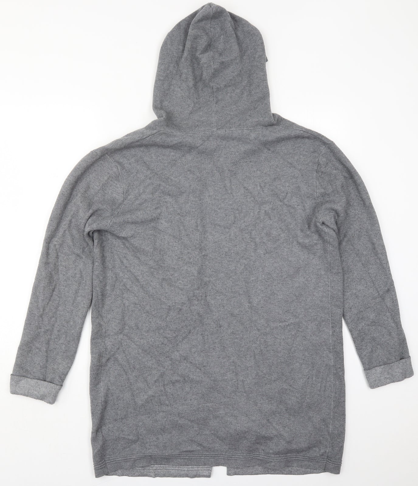 TU Womens Grey High Neck  Viscose Cardigan Jumper Size M