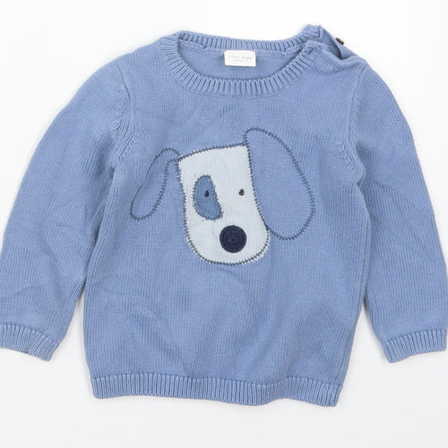 NEXT Boys Blue  Cotton Pullover Jumper Size 18-24 Months  Pullover - Dog