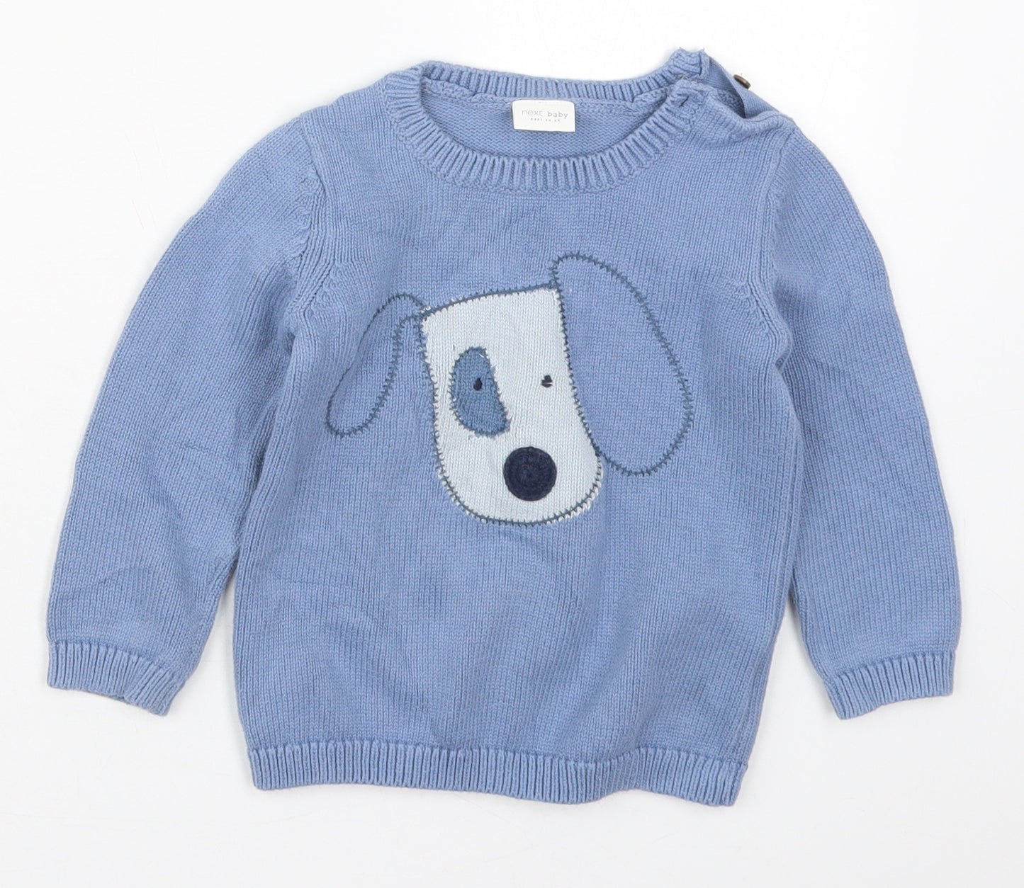 NEXT Boys Blue  Cotton Pullover Jumper Size 18-24 Months  Pullover - Dog