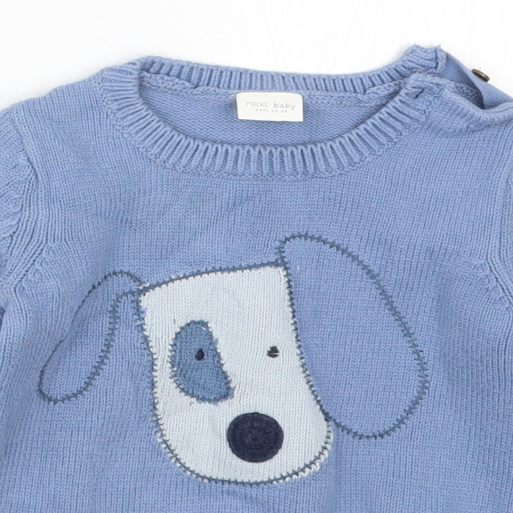 NEXT Boys Blue  Cotton Pullover Jumper Size 18-24 Months  Pullover - Dog