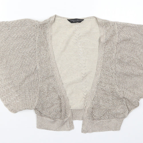 Dorothy Perkins Womens Gold V-Neck  Viscose Cardigan Jumper Size S
