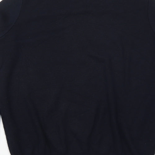 Topman Mens Blue Crew Neck Striped Acrylic Pullover Jumper Size S