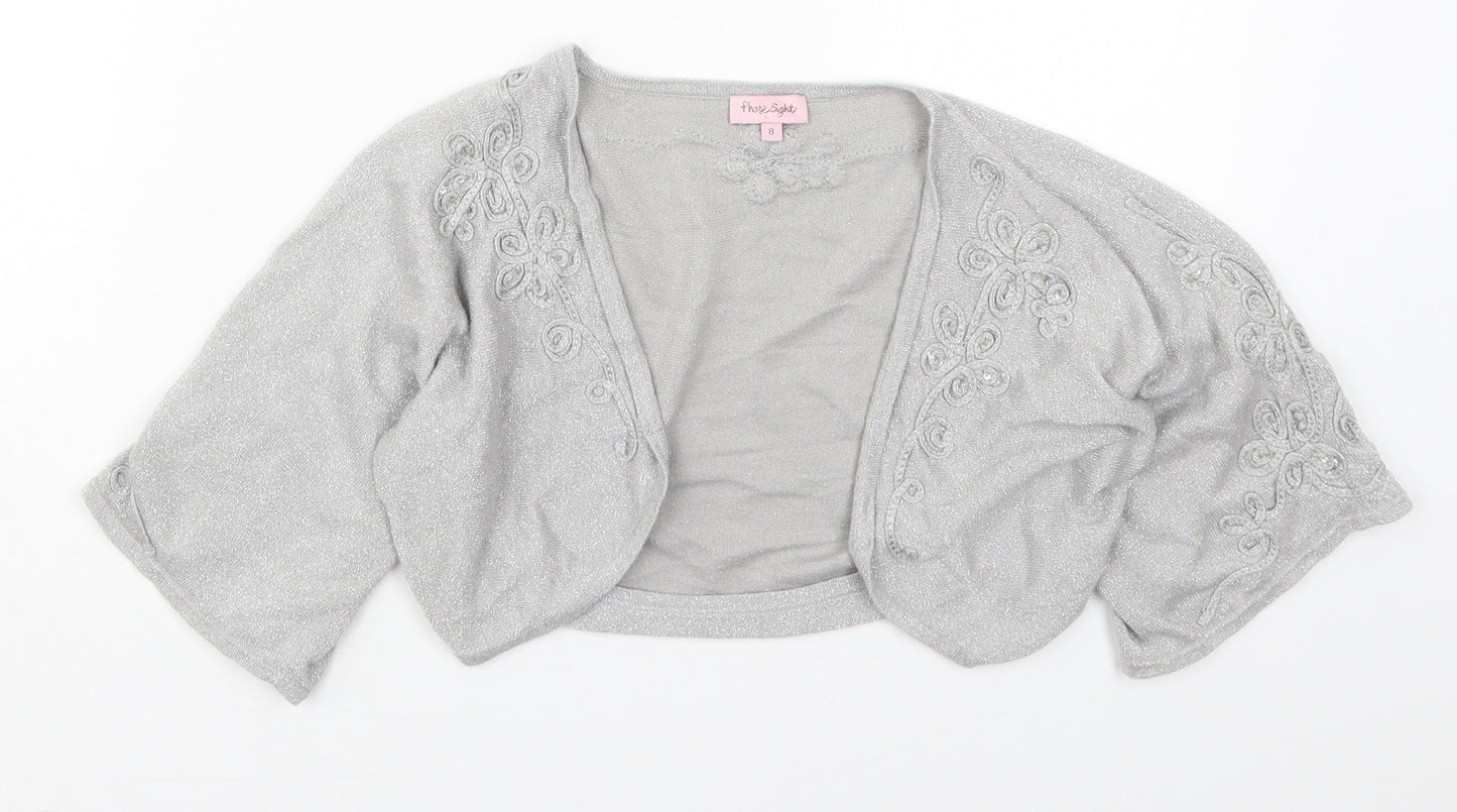 Phase Eight Womens Grey V-Neck  Viscose Cardigan Jumper Size 8