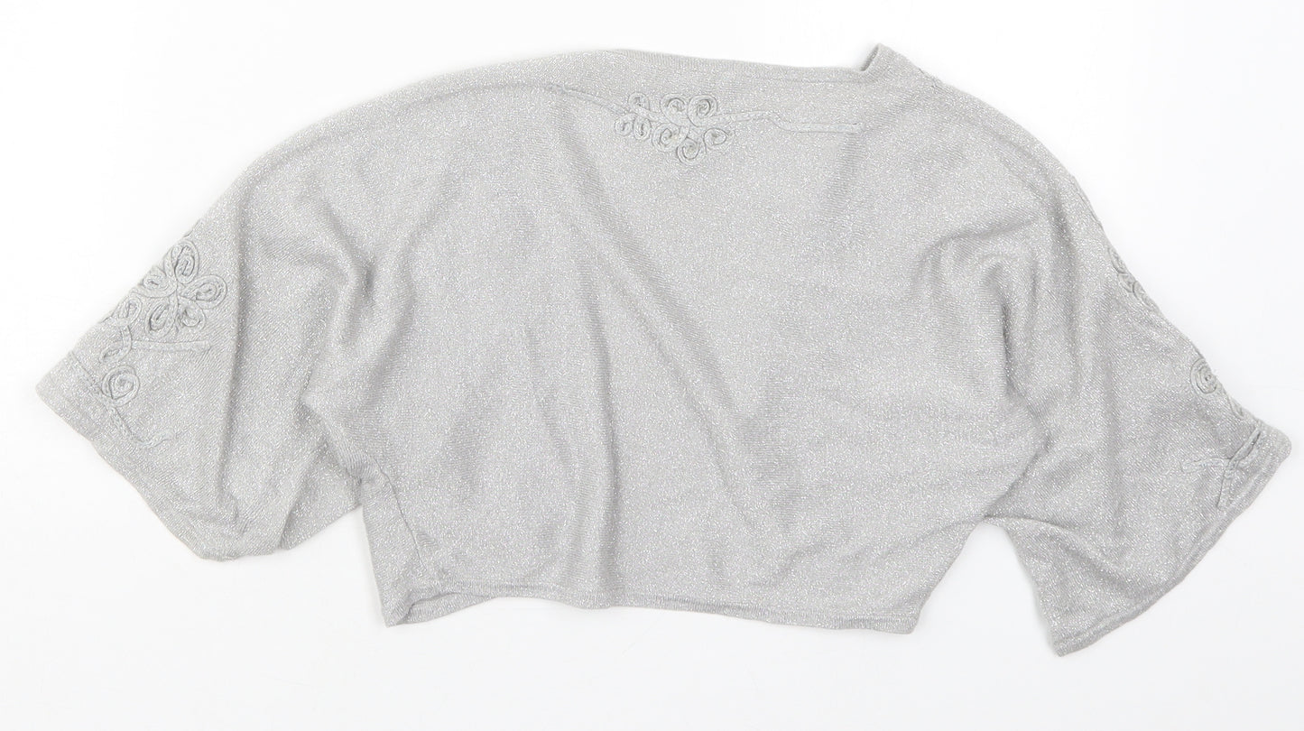 Phase Eight Womens Grey V-Neck  Viscose Cardigan Jumper Size 8