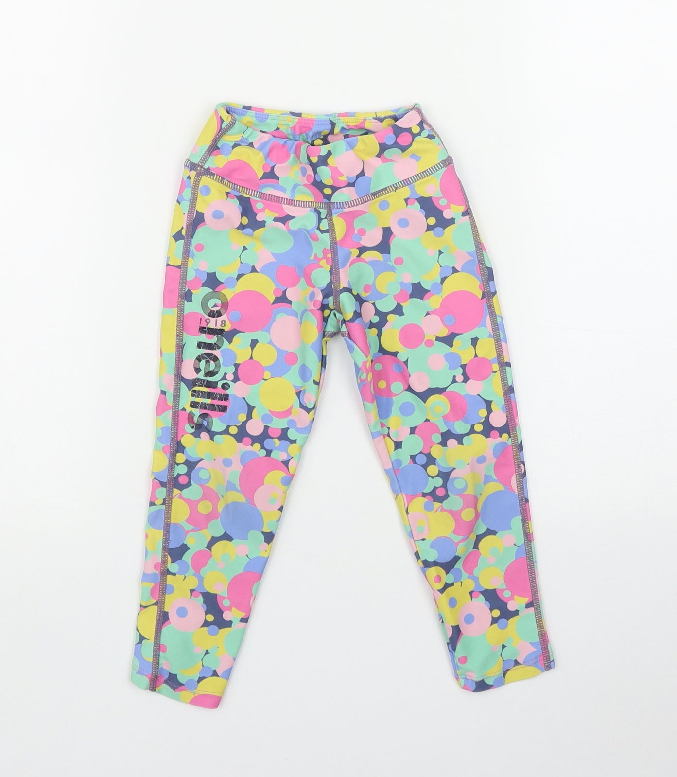 O'Neills Girls Multicoloured Geometric Polyester Jogger Trousers Size 3-4 Years  Regular