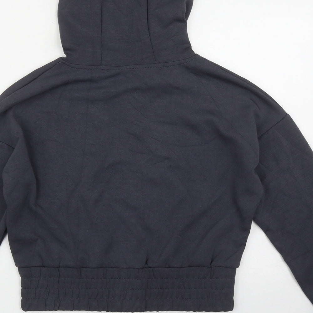 George Girls Grey  Polyester Full Zip Hoodie Size 12 Years